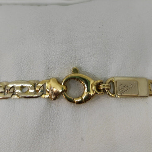 Bracciale Unisex Oro 18 kt catena bicolore 21 cm 12,70 gr | Gioiellitosti.it